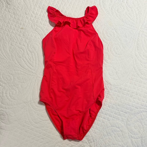 Ruffle neck one piece swimsuit size small - Picture 4 of 7